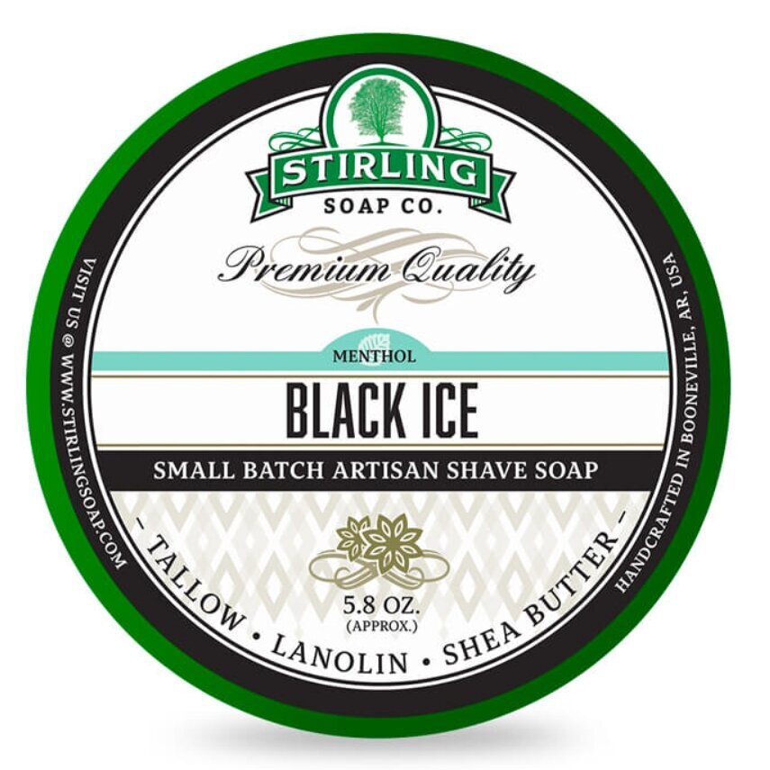 Stirling Soap Company shaving cream Black Ice 170ml 