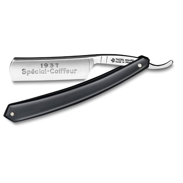 Thiers-Issard 6/8 Straigh Razor Special Coiffeur Black Plastic
