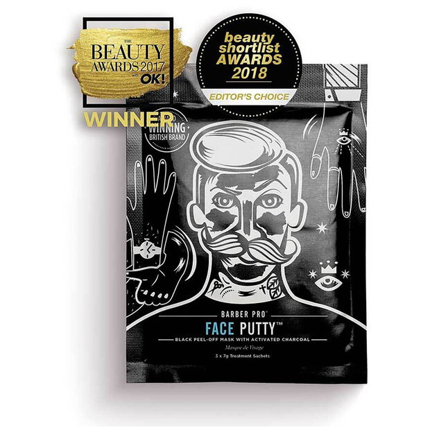 Maska za obraz v foliji Barber Pro Face Putty Black