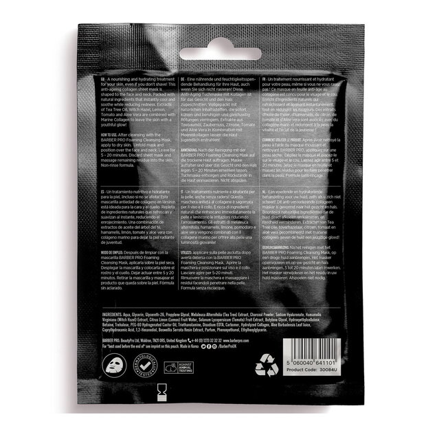 Tekstilna maska za obraz in vrat Barber Pro Post Shave Cooling