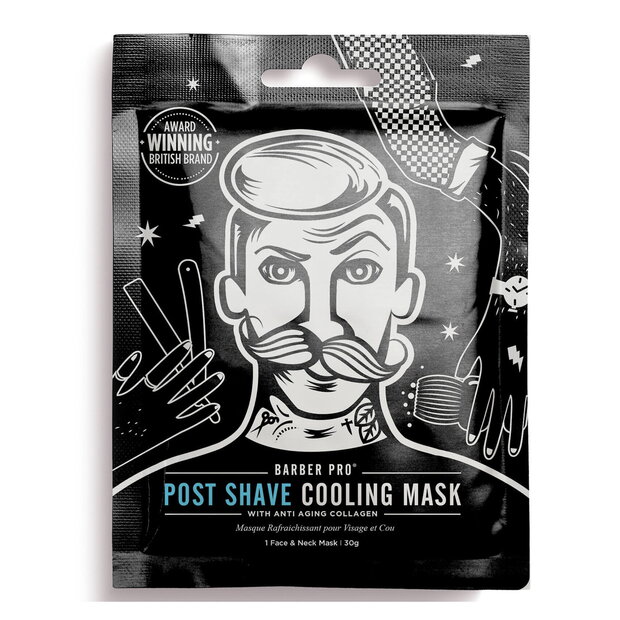 Tekstilna maska za obraz in vrat Barber Pro Post Shave Cooling