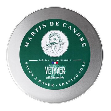 Martin De Candre shaving soap Vetyver in glass bowl 50gr
