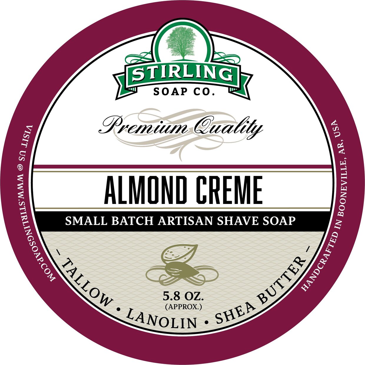 Stirling Shaving Soap Almond Creme 170ml 