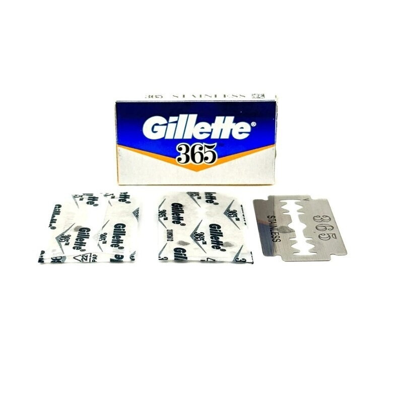 5 razor blades stainless steel Gillette 365 