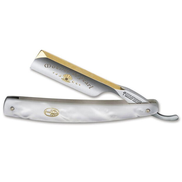 Boker straight razor mother of pearl 2.0 6/8 square point 