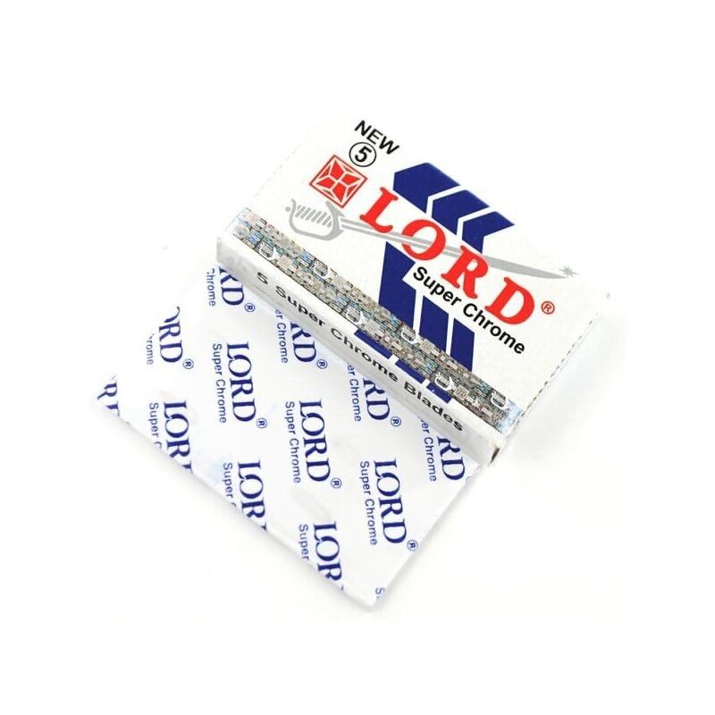 5 double edge razor blades Lord Super Chrome 
