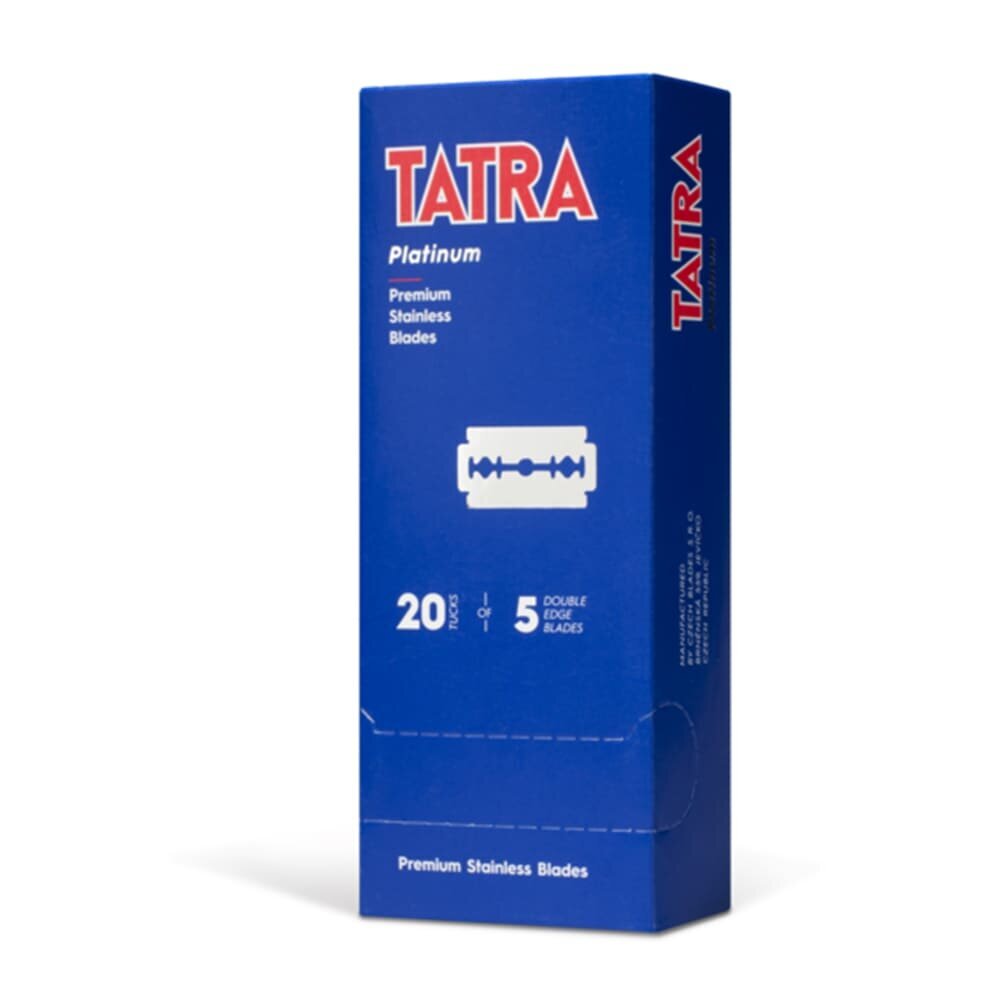 100 razor blades Tatra stainless steel platinum 