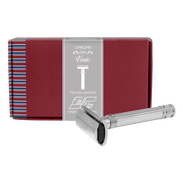 Fatip safety razor adjustable Vario chrome Gentile closed comb