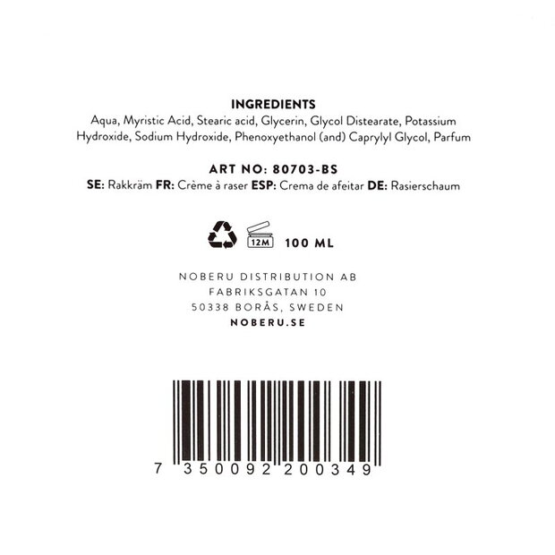 Krema za britje Noberu Of Sweden Sandalwood
