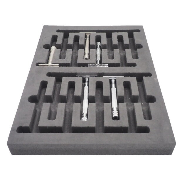 Merkur Schaumstoffeinlage für 16 Rasierer, Abmessung 365 x 260 x 33 mm 