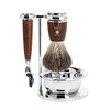 Muehle RYTMO Pure Badger Shaving brush, Fusion razor, bowl and stand set 