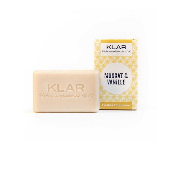 Klar festes Shampoo Muskat&Vanille 100g