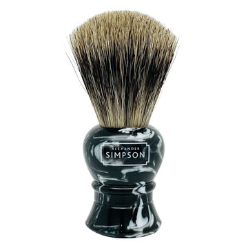 Simpson Islington Pure Badger Small Shaving Brush Faux Ebony