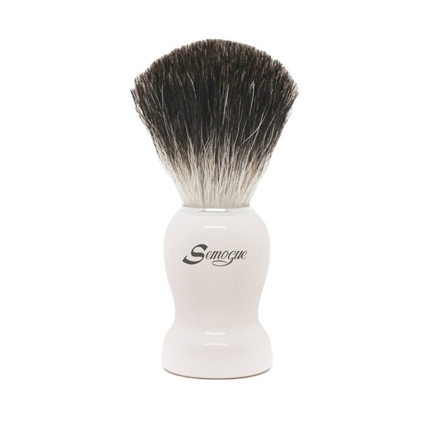 Brivski čopič Semogue Pharos-C3 Pure Grey Badger, Arctic White