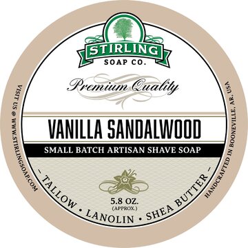 Stirling Shaving Soap Vanilla Sandalwood 170ml