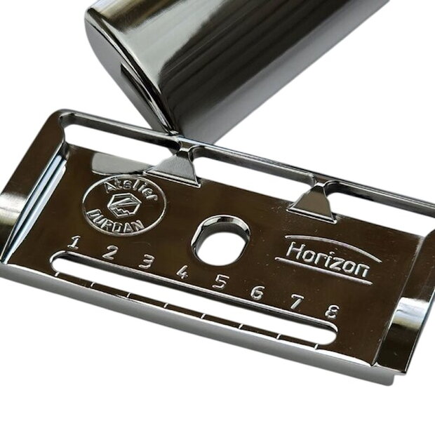 Safety Razor Atelier Durdan Horizon + support / SS / machined