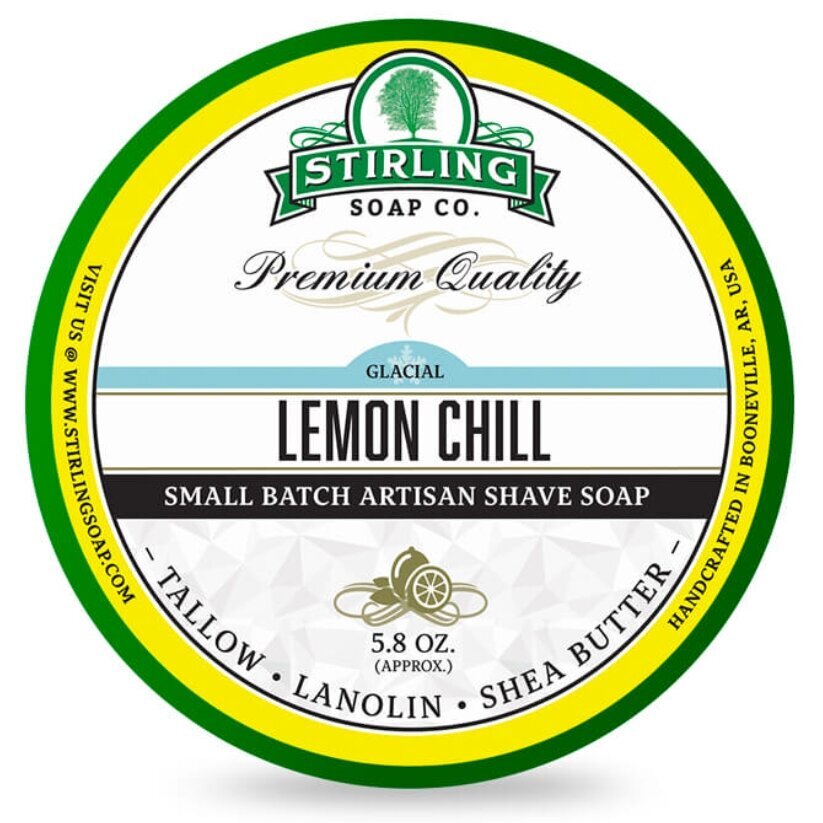 Stirling Soap Company shaving cream glacial lemon chill 170ml 