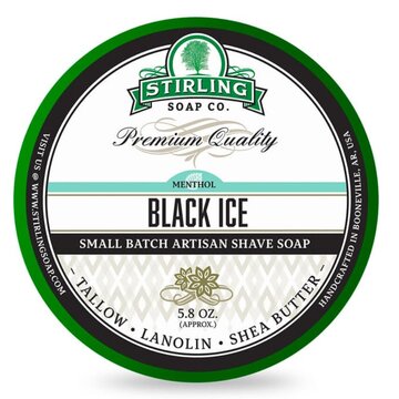 Stirling Soap Company shaving cream Black Ice 170ml
