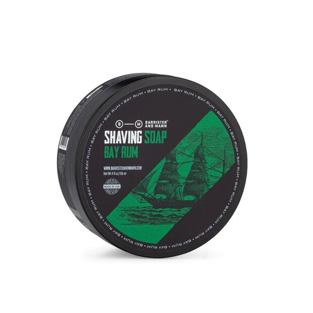 Barrister and Mann shaving soap Bay Rum 118ml 
