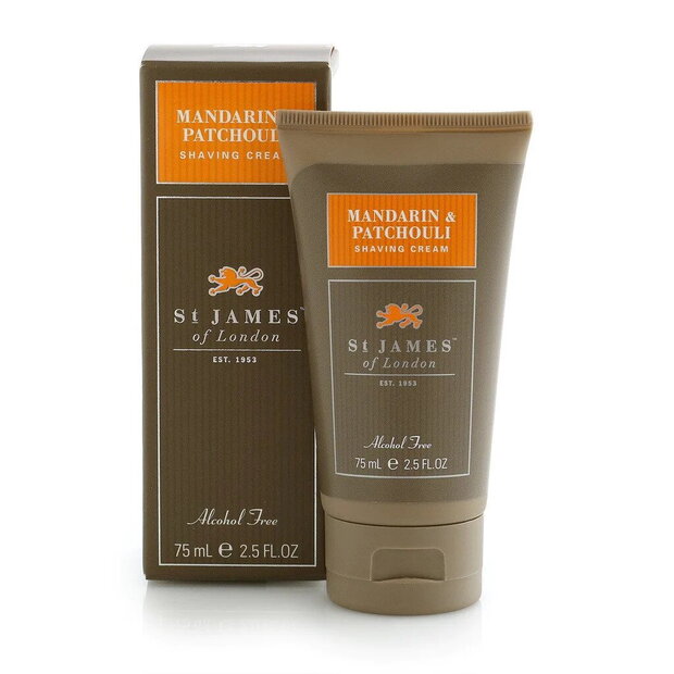 St. James of London Mandarin & Patchouli Shaving Cream 75ml 