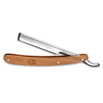 Boker barberette changeable blade straight razor olive wood handle