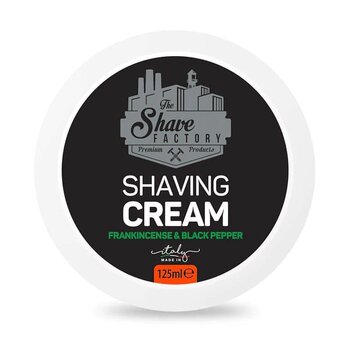 The Shave Factory shaving soap Frankincense & Black Pepper 125ml