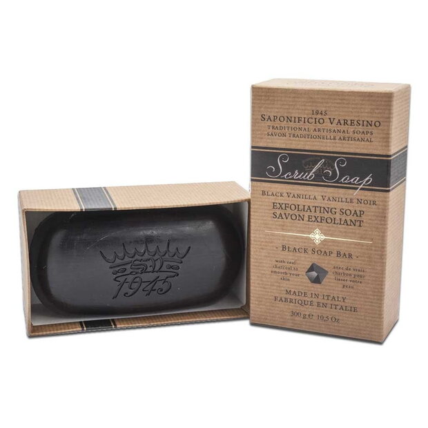 Saponificio Varesino Scrub Black Vanilla Soap 300g 