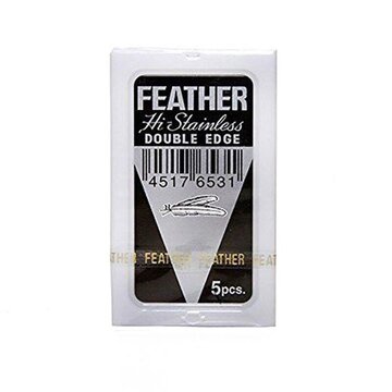 Feather Hi-Stainless 5 double edge razor blades (black)