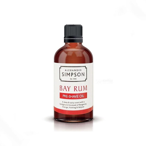 Olje pred britjem Alexander Simpson Est. 1919 Bay Rum
